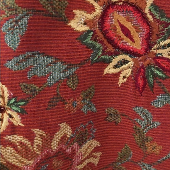 Chicos Design Tapestry Paisley Embroidered Corduroy Jacket- Floral Boho Size 1/S - Picture 7 of 13
